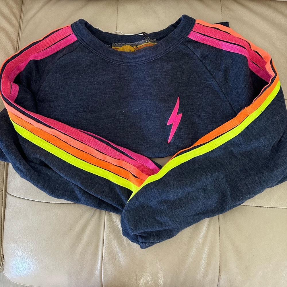 aviator nation rainbow sweater